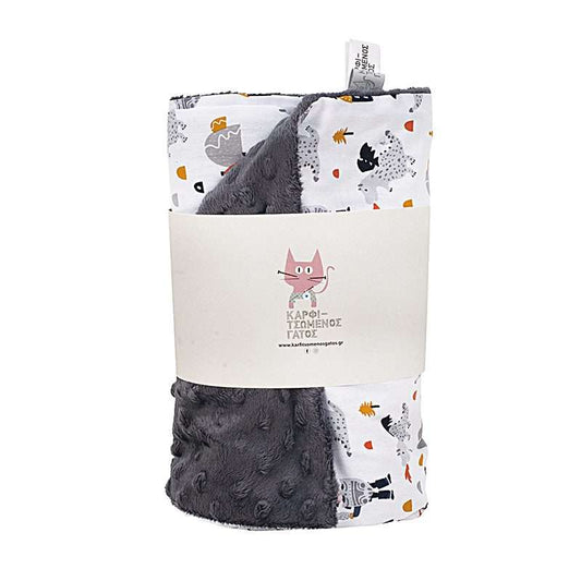 Batanije Kadife e Punuar me Dorë nga Pambuku Oeko-Tex me Print Knight Castle