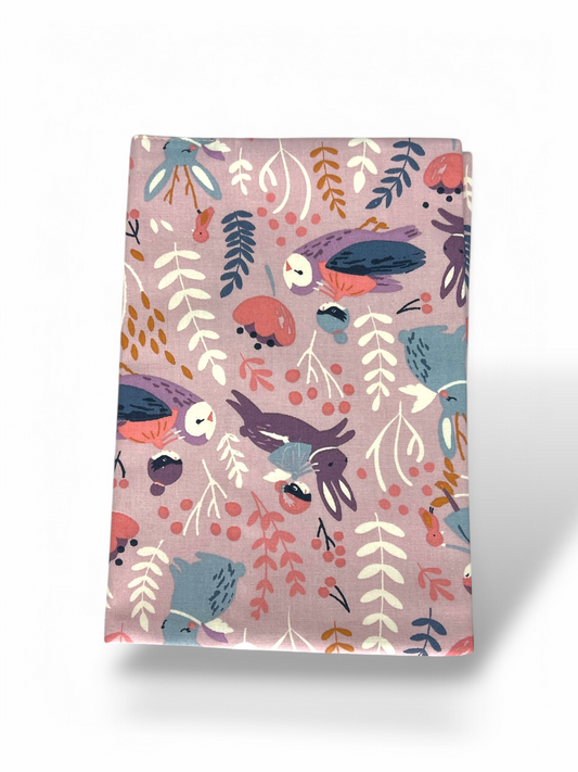 Mbrëmje shëndetësore libri shëndetësor i bërë nga pambuk Oeko-Tex me Owl Forest print