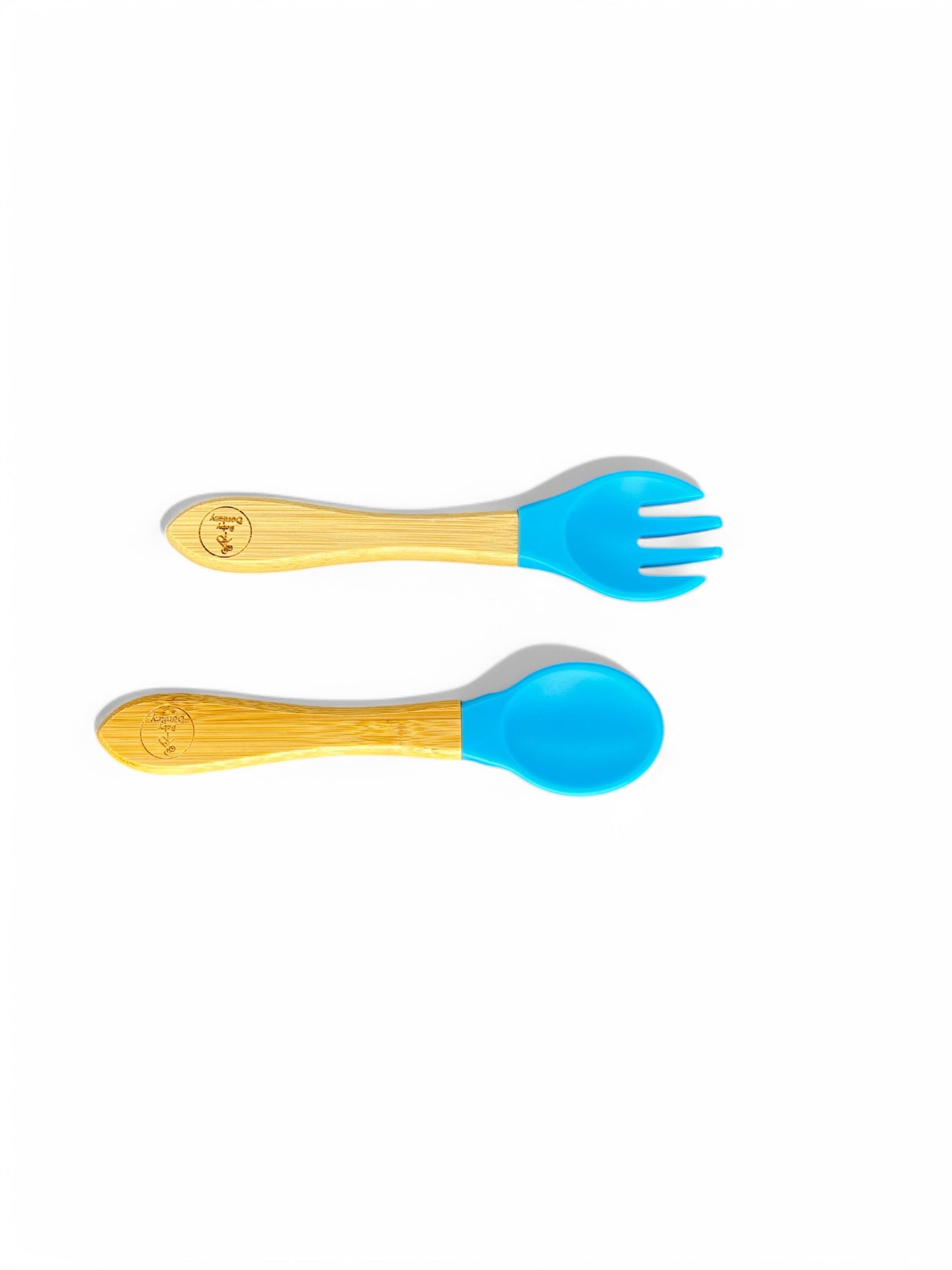 Set Lugë-Dagë Bambuje për Fëmijë 2 copë. Blue