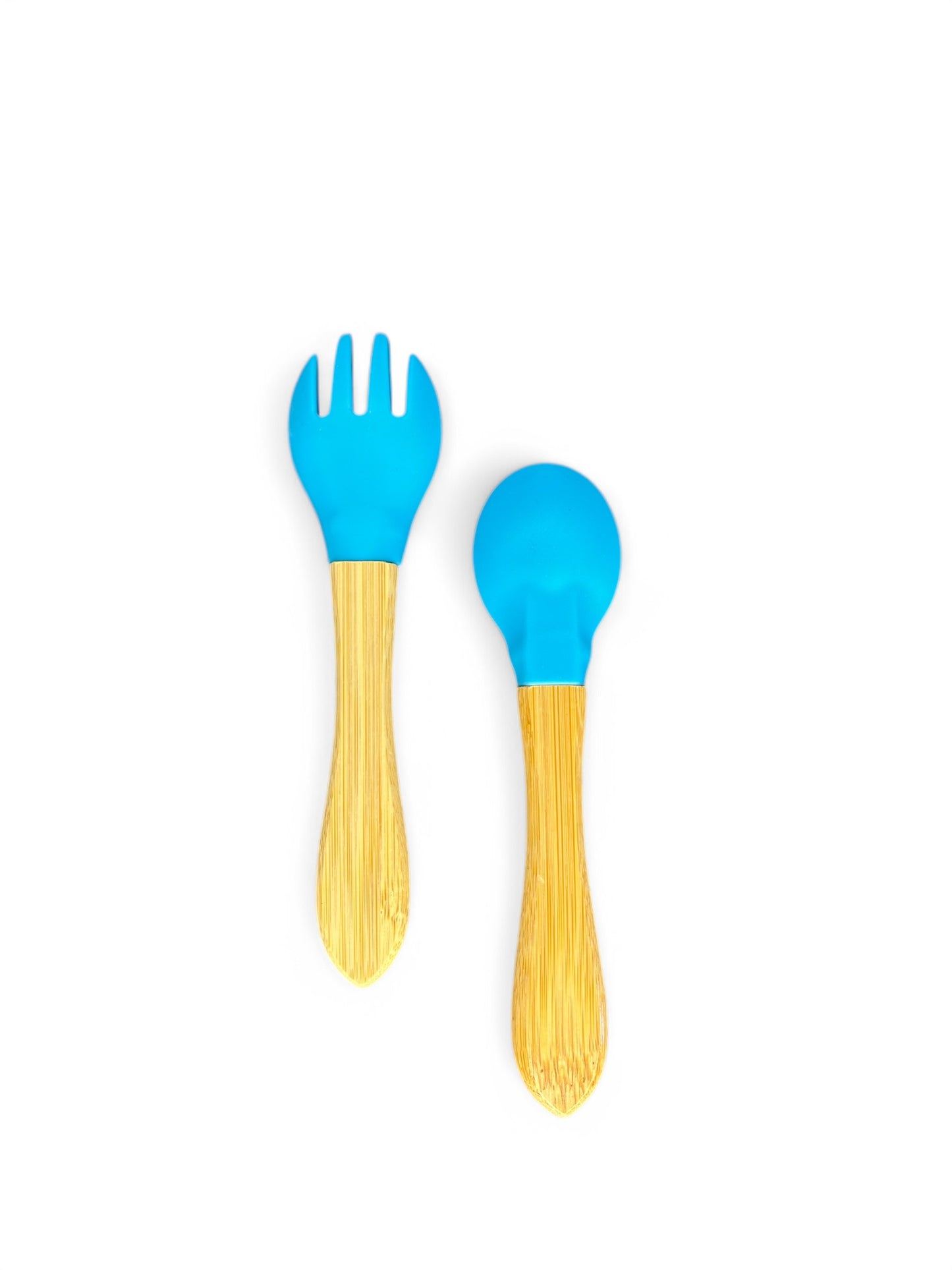 Set Lugë-Dagë Bambuje për Fëmijë 2 copë. Blue