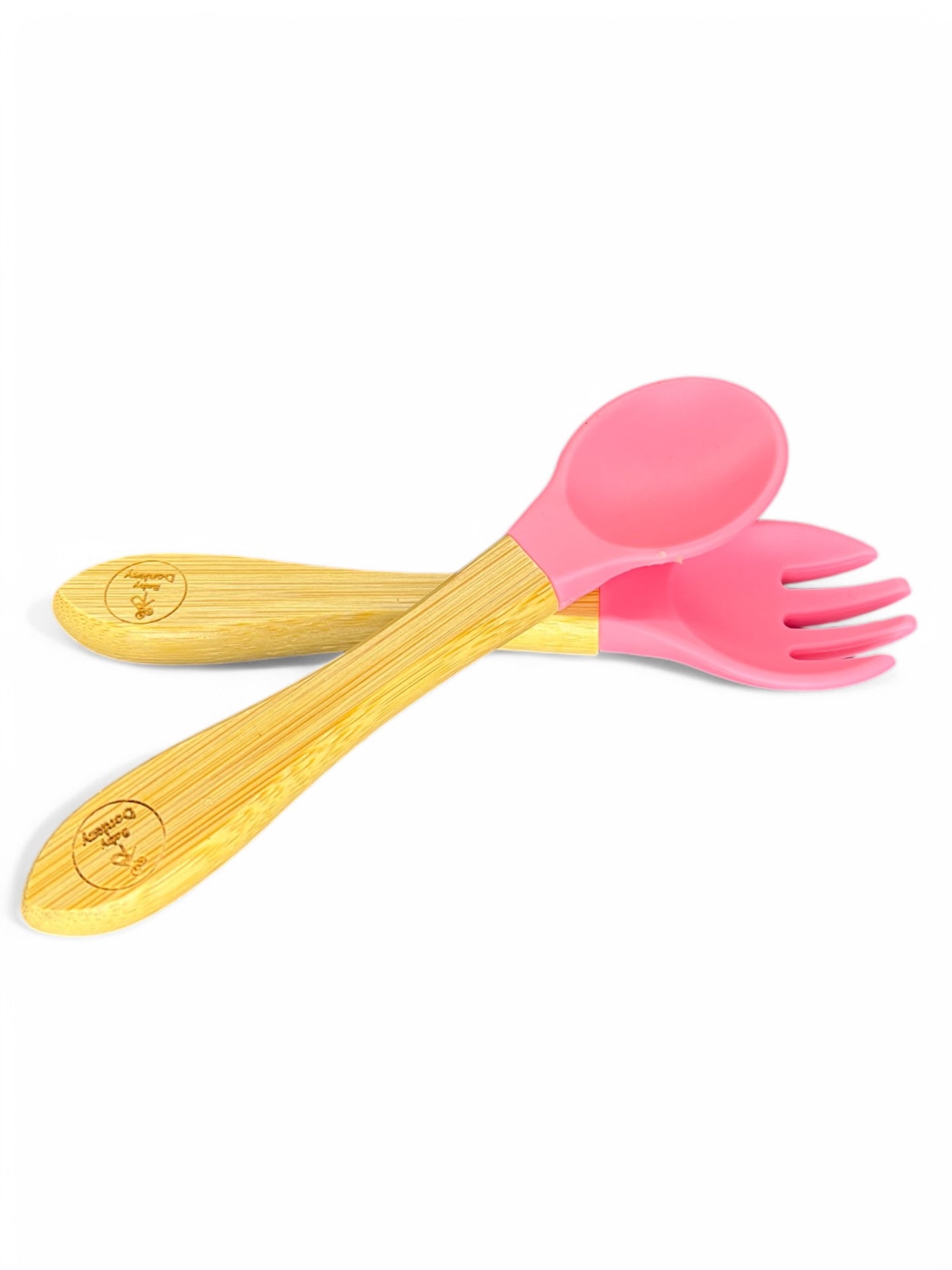 Set Lugë-Dagë Bambuje për Fëmijë 2 copë. Pink