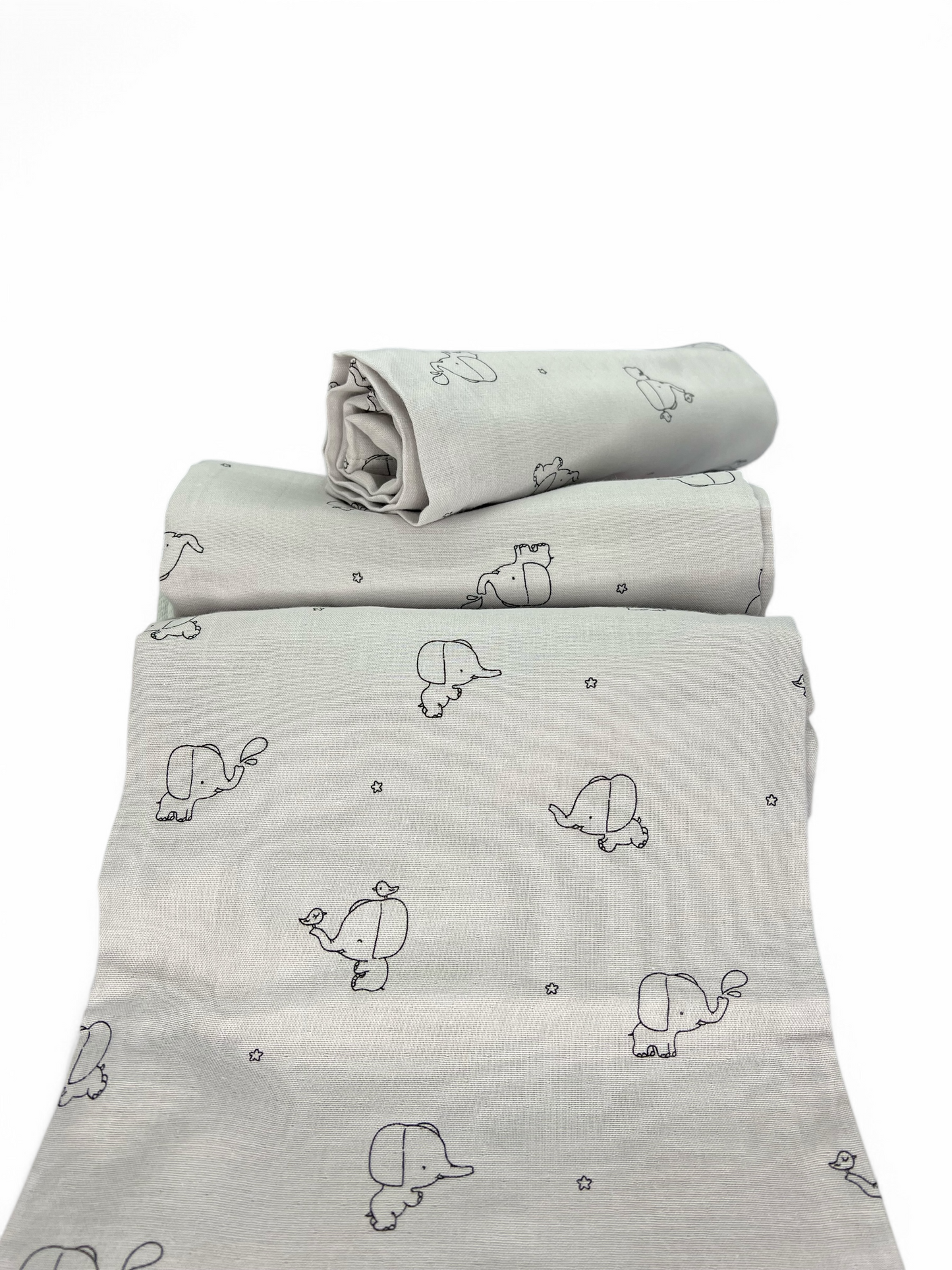 Muslin pambuku organik me printim  Sweet Elephant