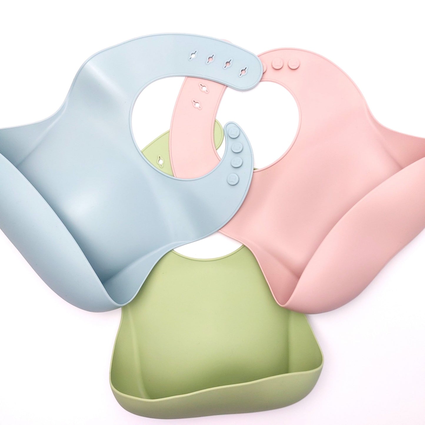 Bib silikoni light blue