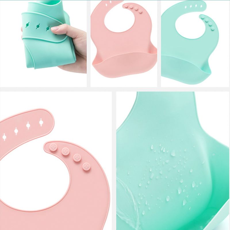Bib silikoni light blue