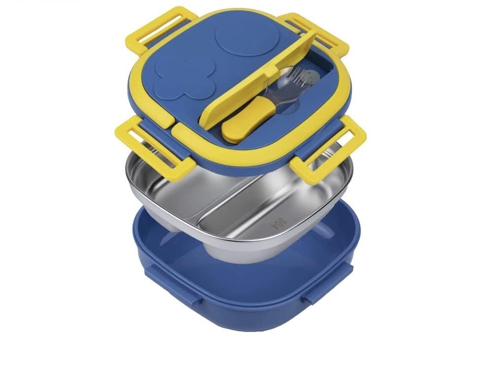 Kuti dreke prej çeliku inox 304 me 3 ndarje, ngjyrë blue